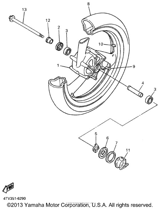 YZF600RKC Переднее колесо