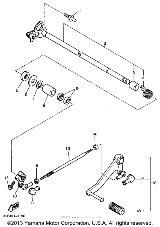 FZR1000AC Вал переключения