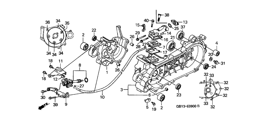 Crankcase/oil pump