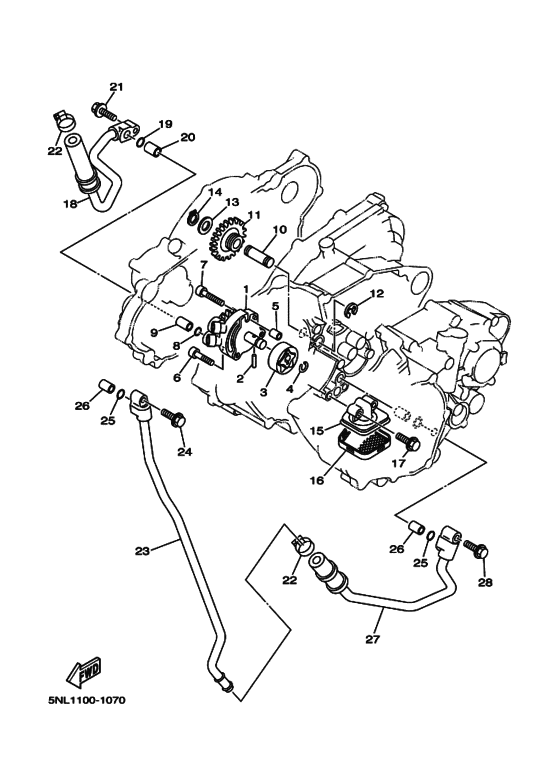 YZ250F Масляный насос