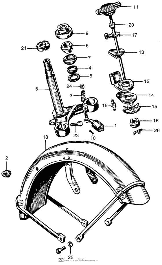 Steering stem + front