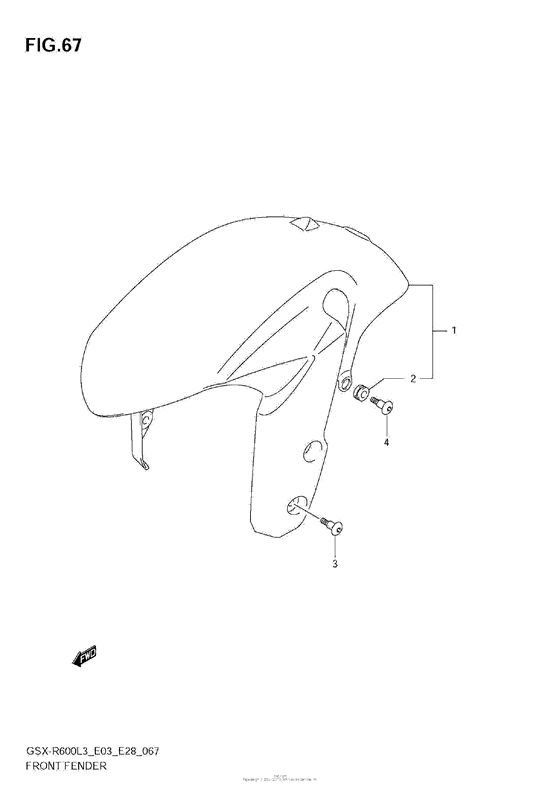GSX-R600 Front Fender (Gsx-R600L3 E03)