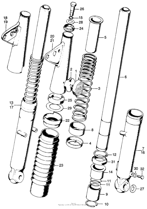Cl100 front fork k2-s3