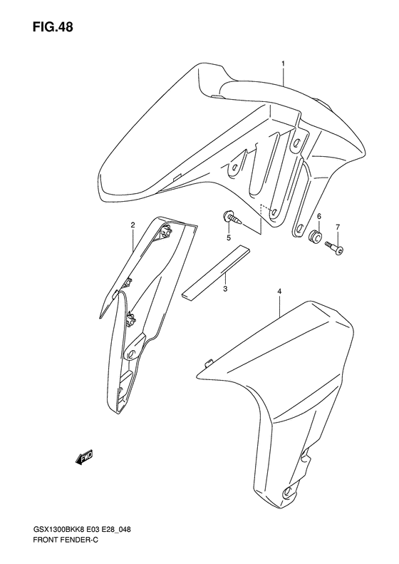 GSX1300BK Переднее крыло