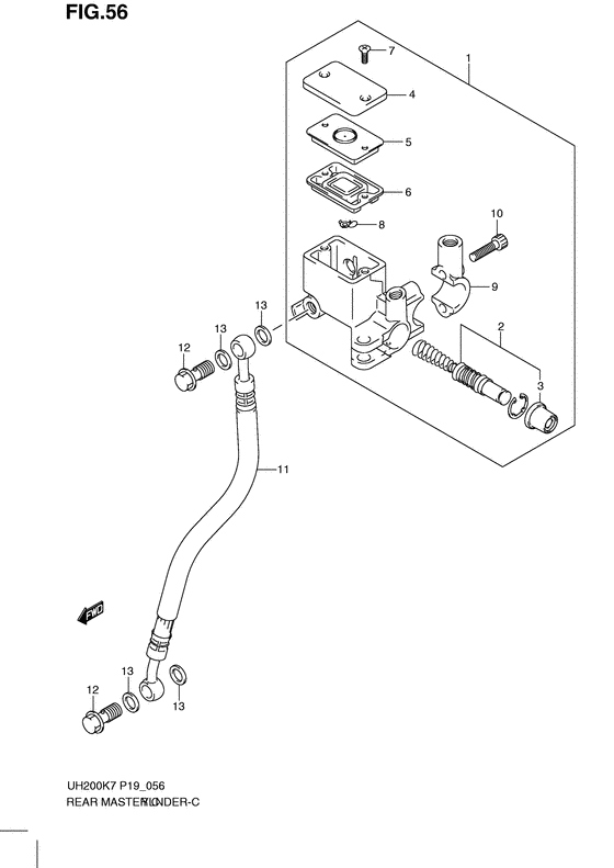 UH200 Задний тормозной цилиндр