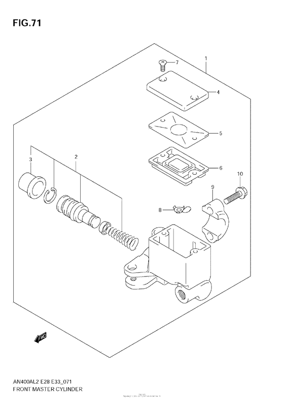 AN400 (ABS) Главный тормозной цилиндр