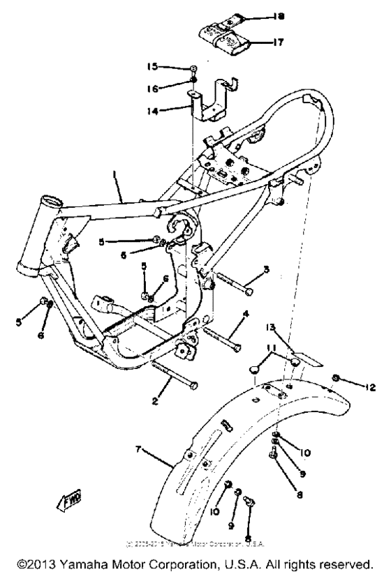 Frame - rear fender