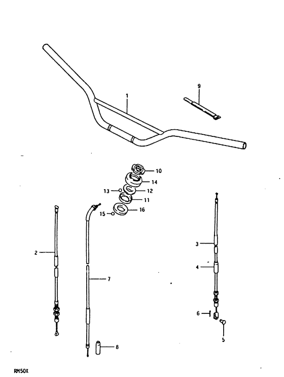 Handlebar - control cable