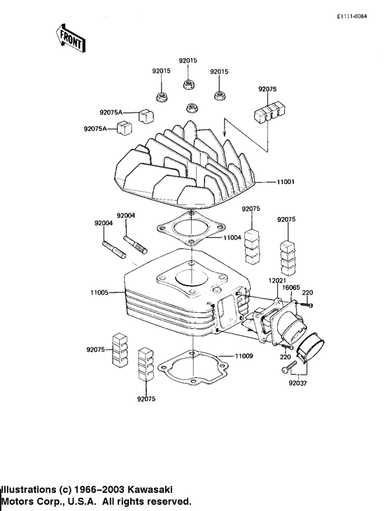 Cylinder head/cylinder/reed valve