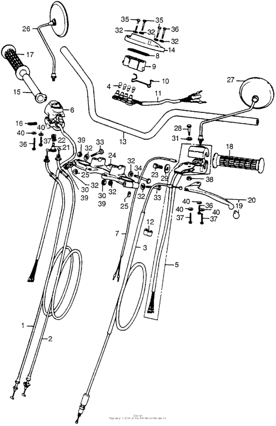 Handlebar + cable