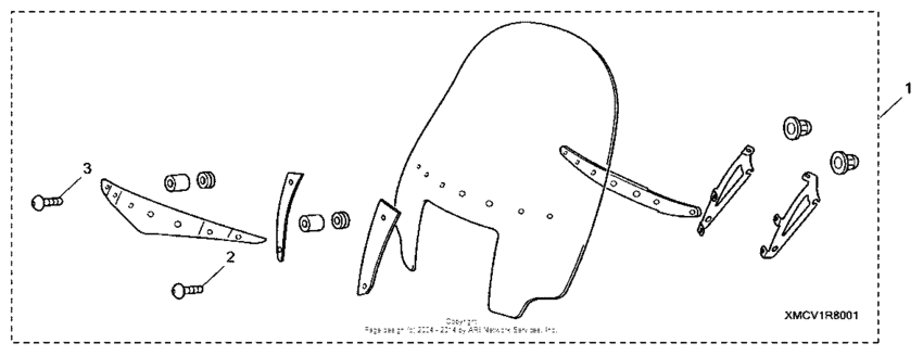 VTX1800T3 Стекло ветровое