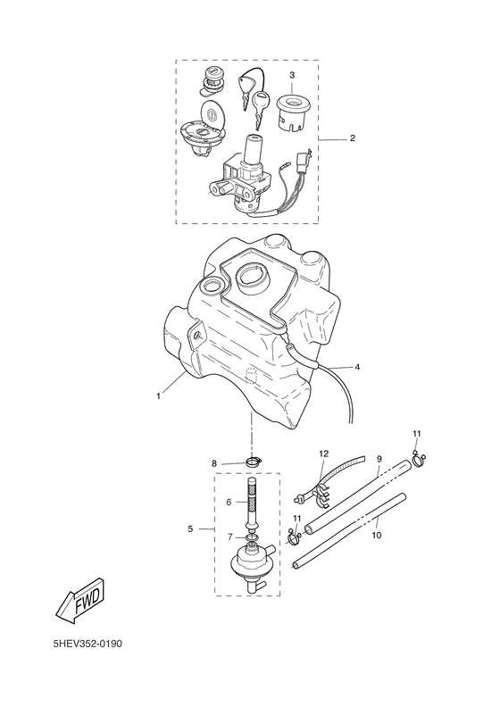 YQ50L Топливный бак