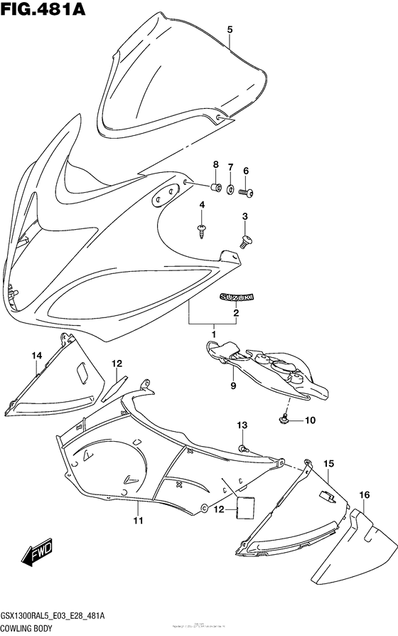 Cowling Body (Gsx1300Ral5 E03)