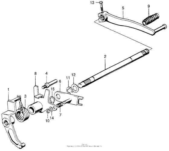 Gear change pedal