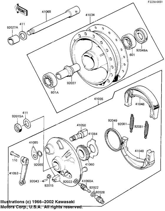 Front hub/brake