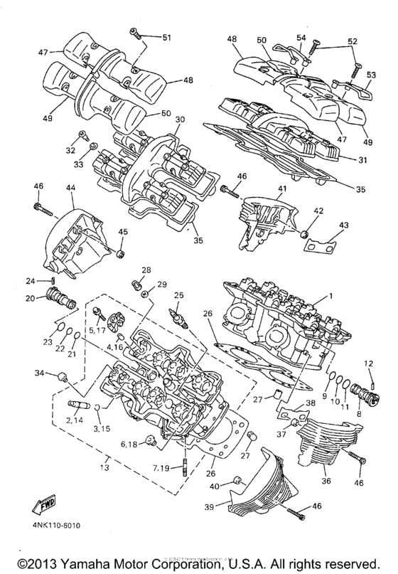 XVZ13AJ Головка цилиндров