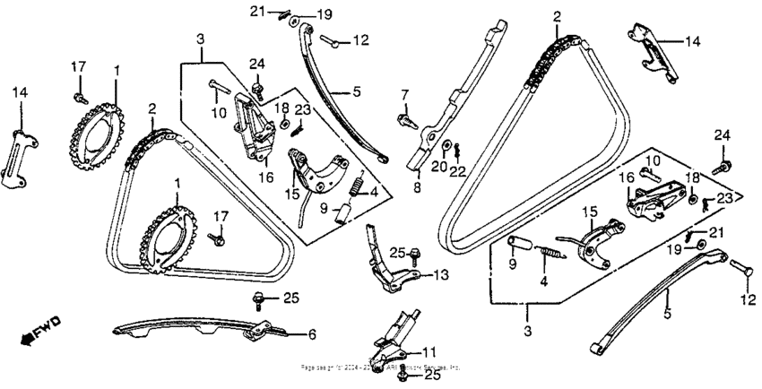 VF1000F Cam chain + tensioner