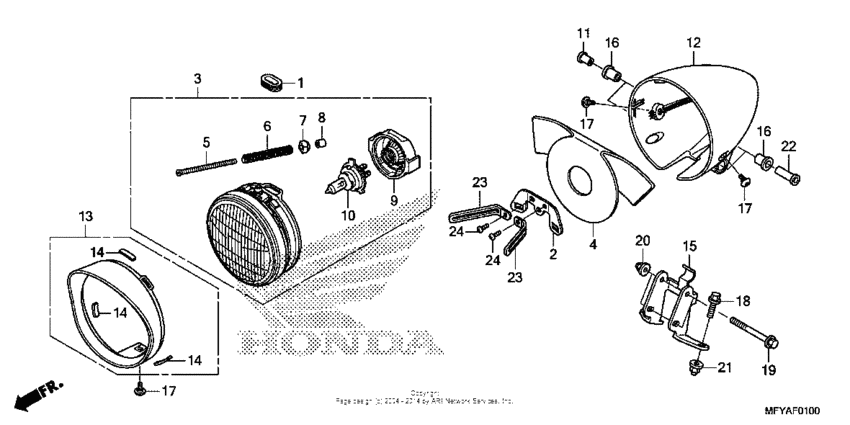 VT1300CS (ABS) Фара