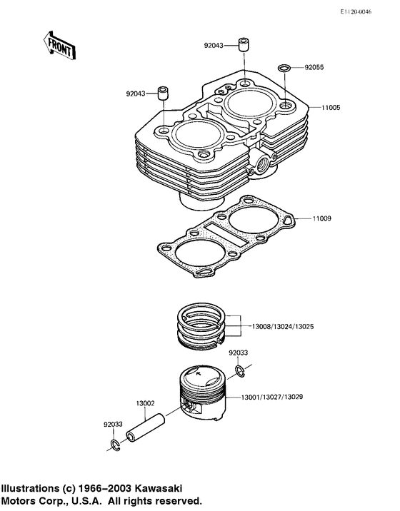 Cylinder/pistons