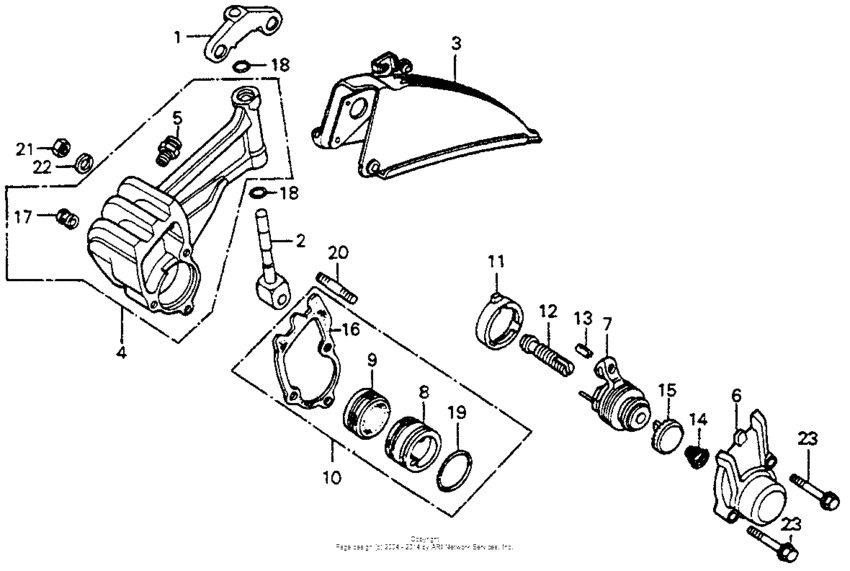 Front brake caliper 76,78