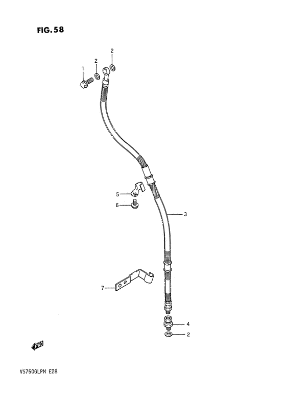 VS750 Передние тормозные трубки