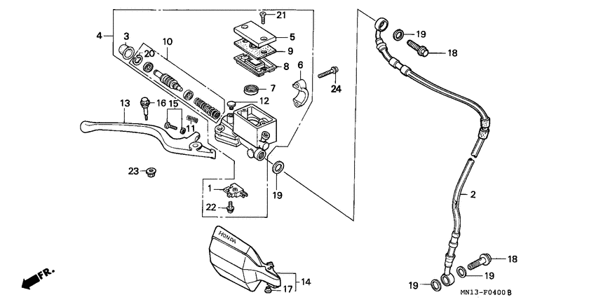 Fr. brake master cylinder