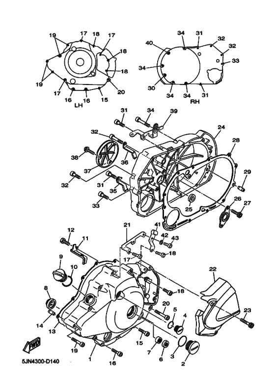 Crankcase cover ass`y  (v