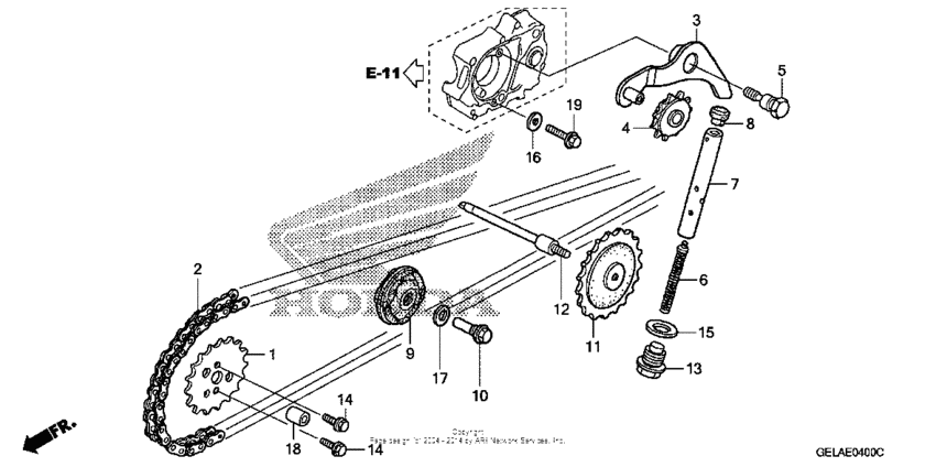 Cam chain + tensioner