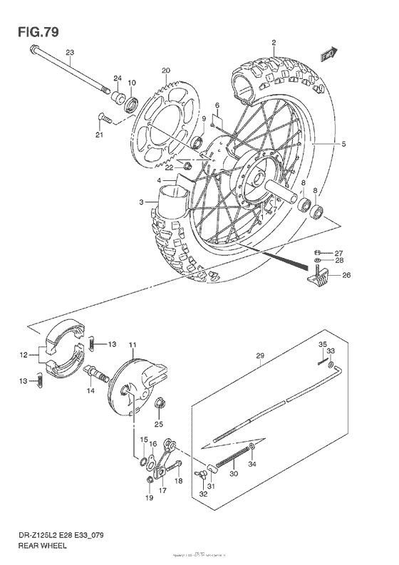 Rear Wheel (Dr-Z125 E28)