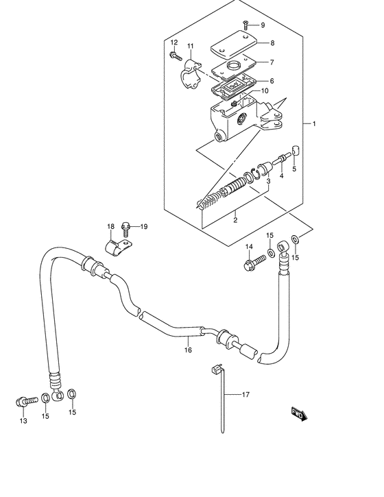 GSF1200S Главный цилиндр сцепления