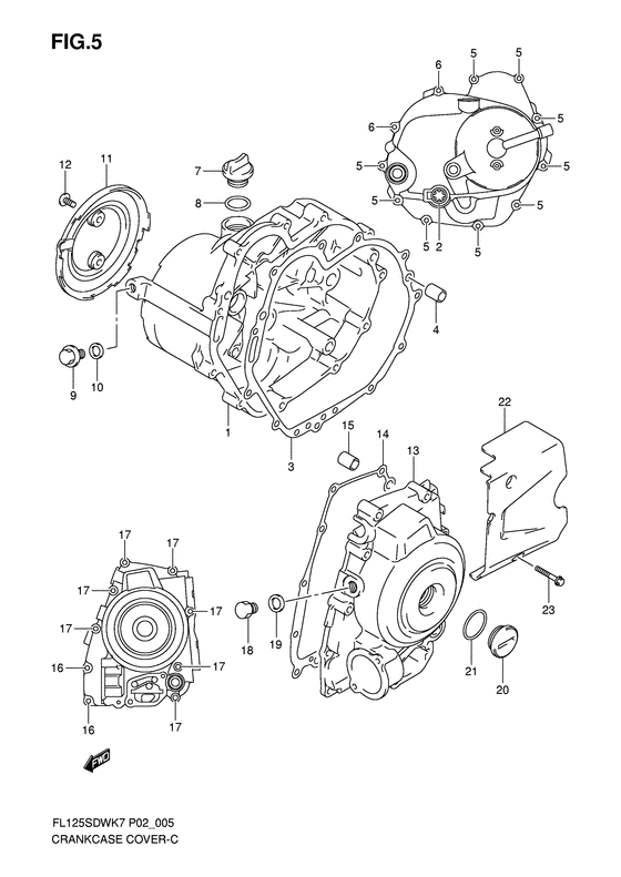 Crankcase cover ass`y  (v