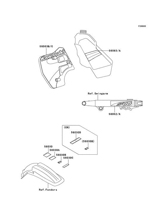 KX500 Наклейки