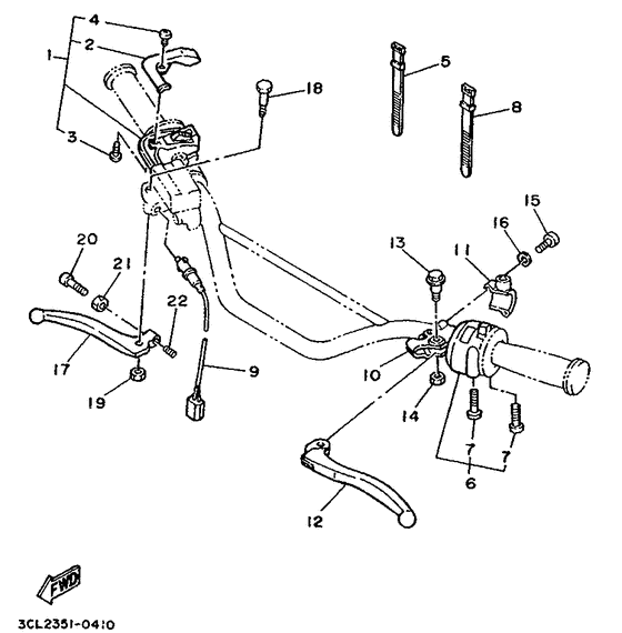 Handle switch. lever