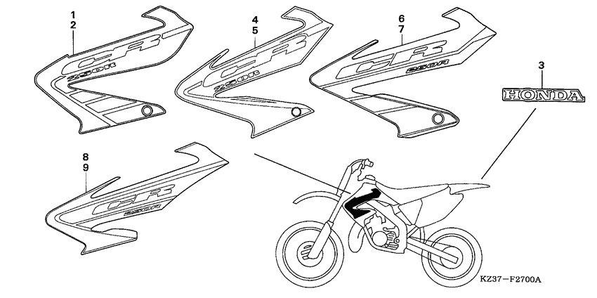 CR250R Label read the manual