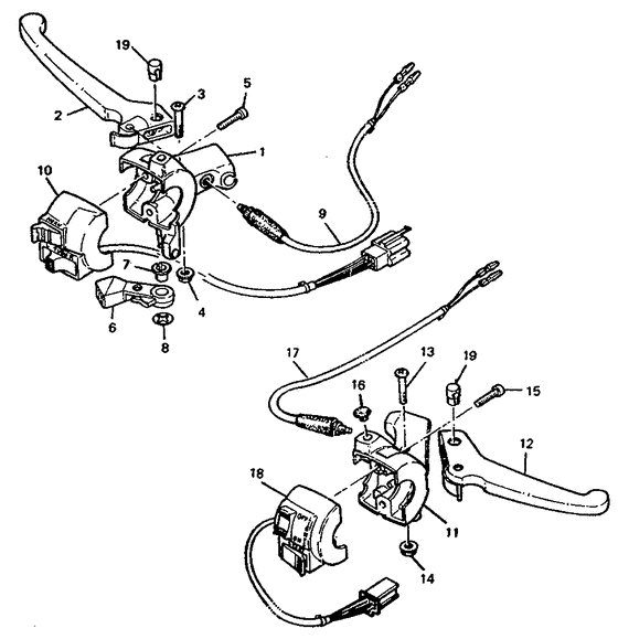Handle switch. lever