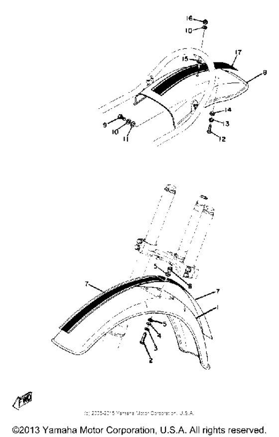 Front fender - rear fender