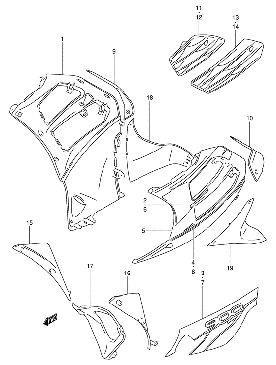 RF900 Under cowling body