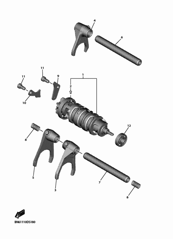 Shift cam & fork