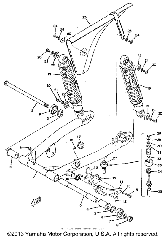 Rear arm-rear cushion-chain case