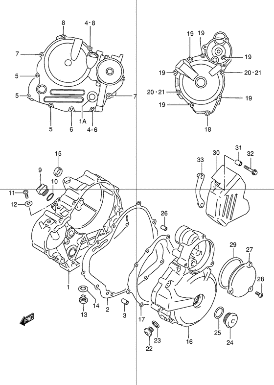 Crankcase cover ass`y  (v
