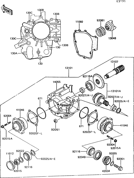 Front bevel gear(1/2)