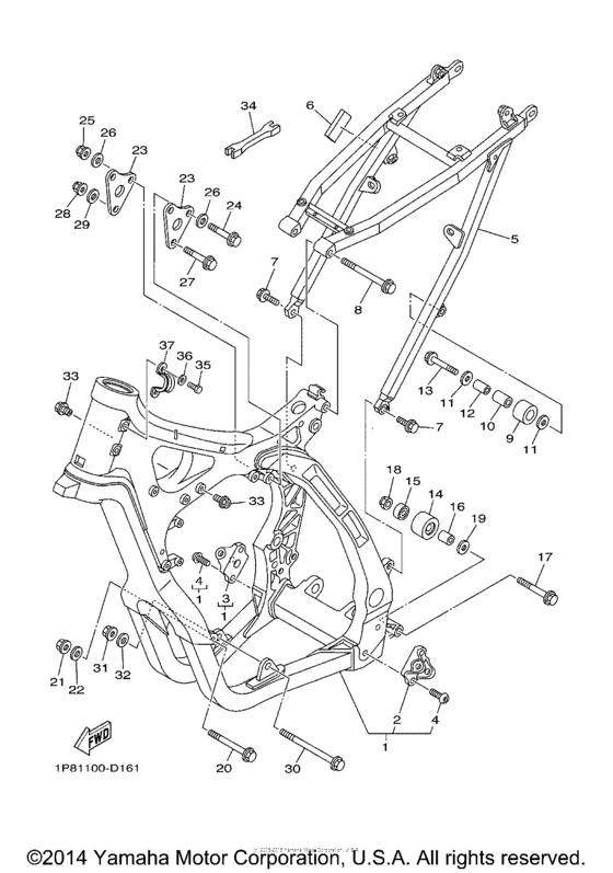 YZ250V Рама