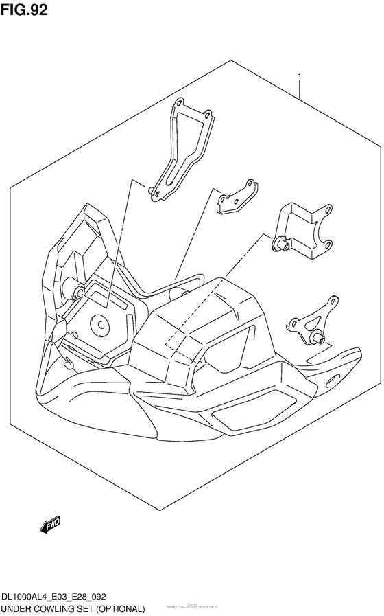 DL1000 (ABS) Under Cowling Set (Optional)