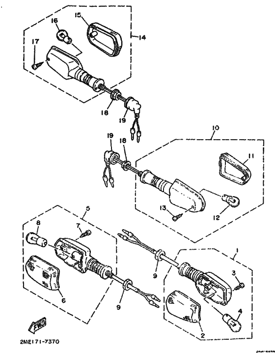 TZR250 Проблесковый световой сигнал