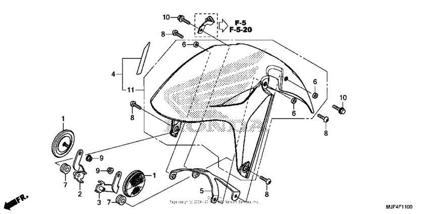 CTX700N DCT Переднее крыло