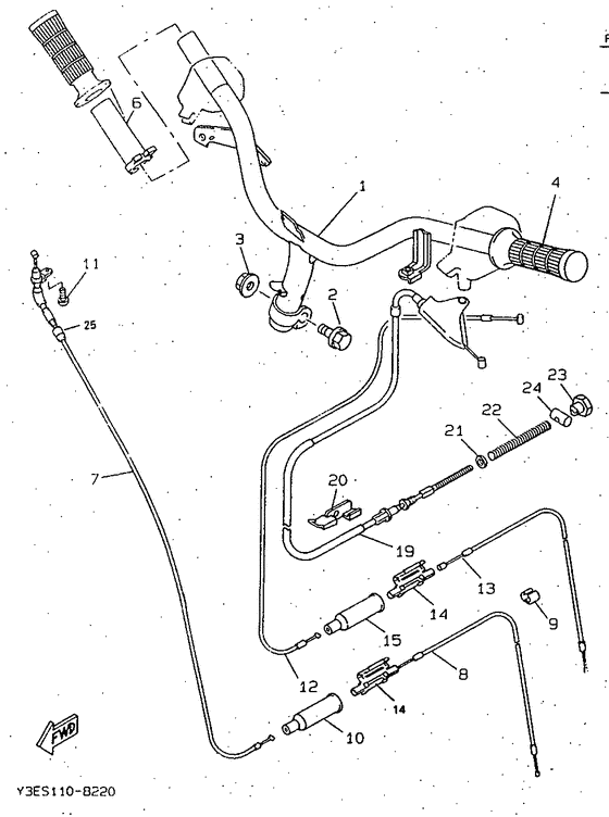 Steering handle. cable