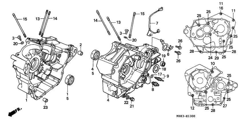 VT600CD Картер двигателя