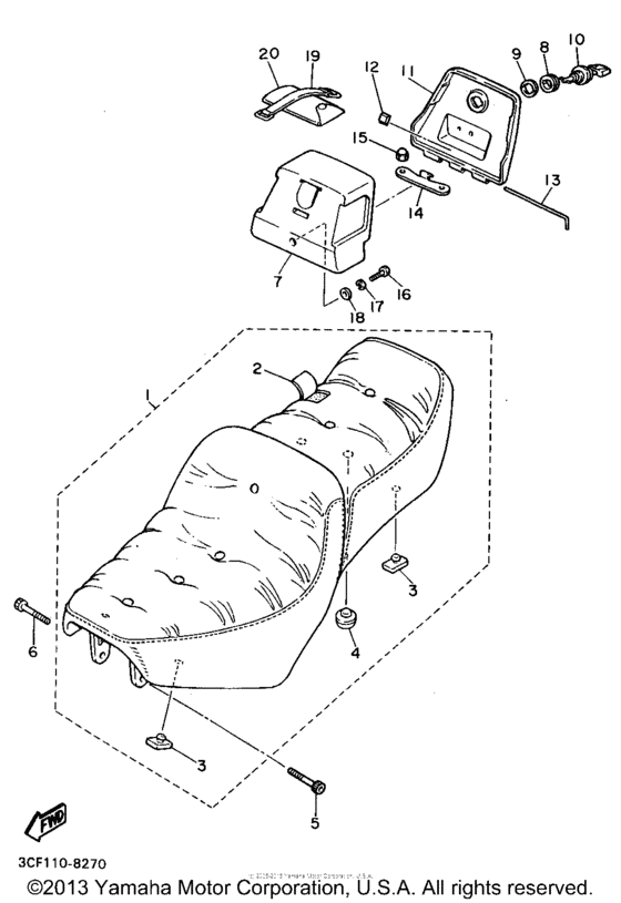 XV1100GC Сиденье