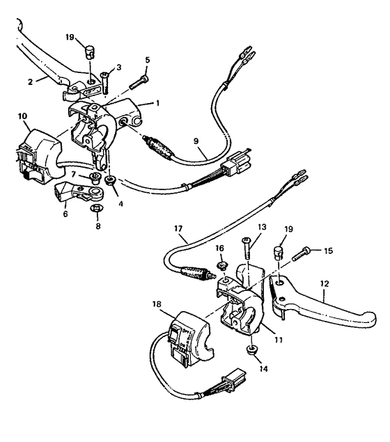 Handle switch. lever