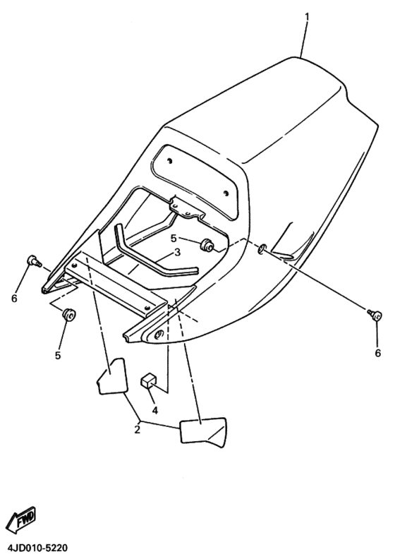 YZF750SP Боковая крышка
